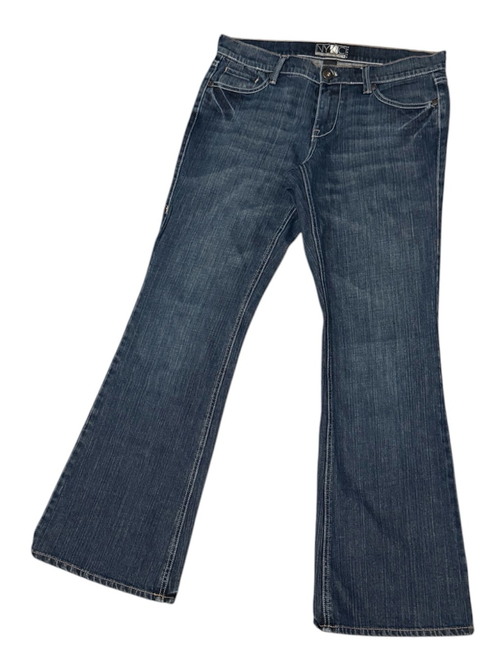 New York & Company Flare Jeans Dark Indigo Size 10